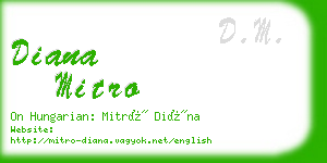 diana mitro business card